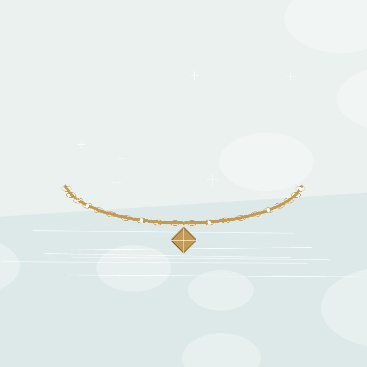 Premium Ay Charm Halhal Halhal Chain görsel 2
