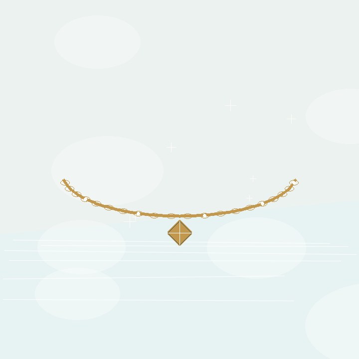 Premium Ay Charm Halhal Halhal Chain görsel 3